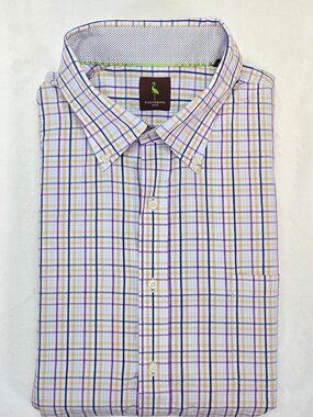 Tailorbyrd 4XLT Big Tall Plaid Button Down Shirt Cotton